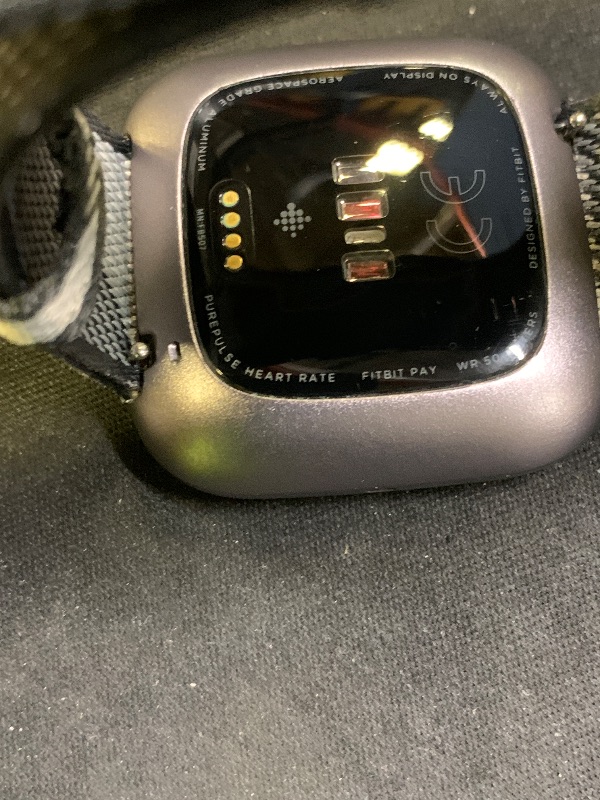 Photo 1 of Fitbit Versa 2 Special Edition Health and Fitness Smartwatch with Heart Rate, Music, Alexa Built-In, Sleep and Swim Tracking, Smoke Woven/Mist Grey, One Size (S and L Bands Included)