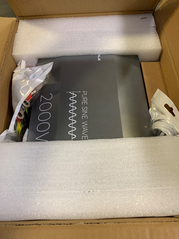 Photo 1 of 2000 Watts Pure Sine Wave Inverter 12V DC to 110V/120V AC Converter, 4000W Peak, LCD Remote Control, 4 AC Outlets, USB & Type-C – for RV, Truck, Off-Grid Solar, Emergency Power Backup