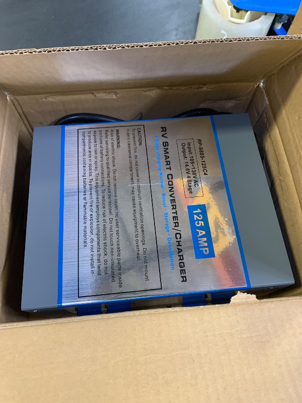 Photo 1 of RV Power Converter 125 Amp for RecPro, AC/DC Converter Battery Charger with 4-Stage Smart Charging, 13V to 16.5V Adjustable Operating Range, Compatible with Lithium AGM Lead-Acid Batteries