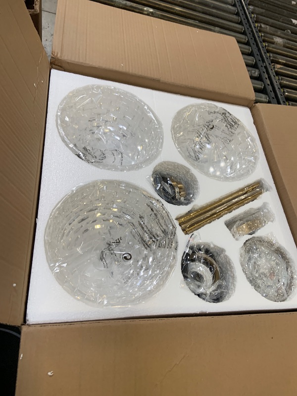 Photo 1 of Fivemengo 3 Pack Glass Pendant Lights Kitchen Island 8.7 Inches Modern Gold Glass Pendant Light Fixtures Brass Hanging Lighting for Kitchen Over Sink Dining Room Bedroom E26