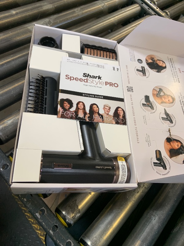 Photo 1 of Shark SpeedStyle Pro Professional Performance High-Velocity Hair Dryer System with Scalp Shield and IQ Speed Styling & Drying Suite, Straight and Wavy Hair, Lightweight, Ionic, No Heat Damage, HD731