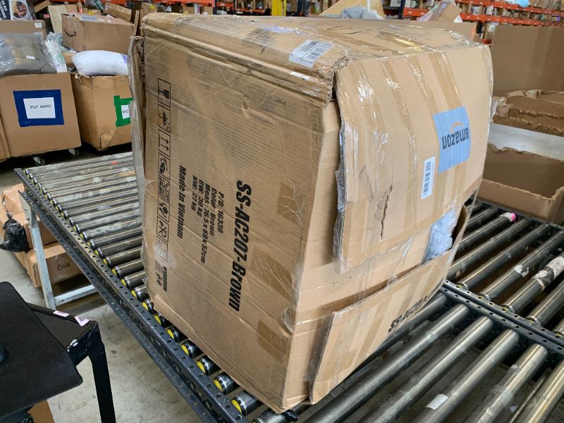 Photo 1 of BestMassage | Recliner Chair | with 2 Point Massage Function | Pu Brown | with Lumbar Support, Adjustable Push Back, Footrest & Padded Seat | Easy Assembly | for Living Room, Home Theatre