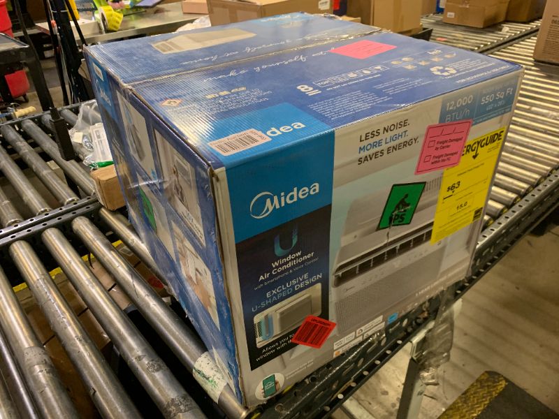 Photo 1 of Midea 12,000 BTU U Shaped Smart Inverter Window Air Conditioner - Cools 550 Sq Ft, Ultra Quiet with Open Window Flexibility - Alexa/Google Assistant Compatible - 35% Energy Savings, Remote (Updated)