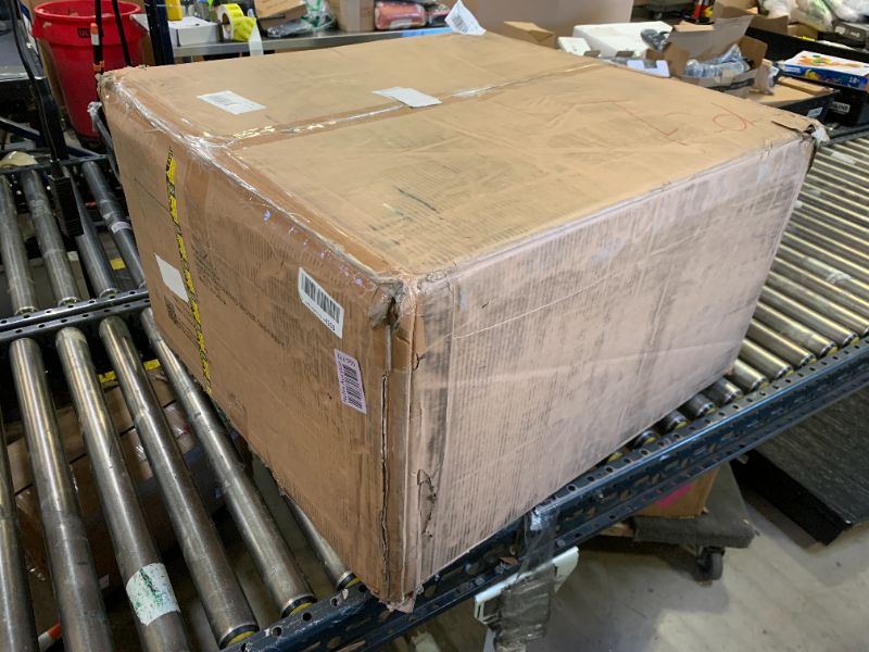 Photo 1 of Hiland 38'' Square Propane Fire Pit Table w/Lid, Fireglass Included, Regulator and Hose, 40,000 BTU, Decorative Crossbars, Bronze