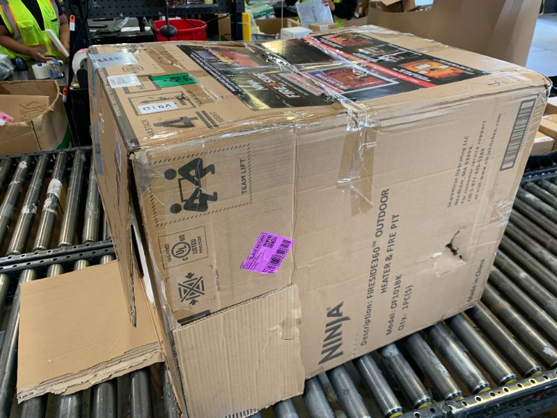 Photo 1 of Ninja Fireside360™ Outdoor Heater & Fire Pit | 3 Modes: Flame, Heat, Flame & Heat | Portable for Patio, Deck, Camping, Beach | Easy Control Smokeless Flames | Push to Start Ignition | Black | OF101BK