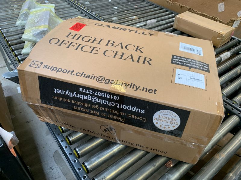 Photo 1 of GABRYLLY Ergonomic Office Chair, High Back Home Desk Chair with Headrest, Flip-Up Arms, 90-120° Tilt Lock and Wide Cushion, Big and Tall Mesh Chairs for Man Woman, Black Task Chair