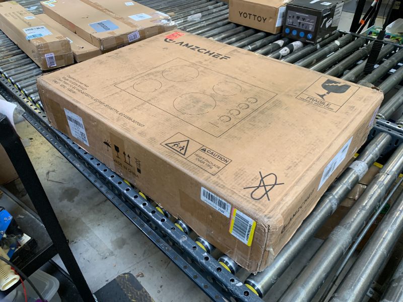 Photo 1 of AMZCHEF 30 Inch Electric Cooktop, Built-in with 4 Burners Max 7000W with 30" Glass Ceramic Cook Top,Knob control, Hot Surface Indicator,220V - 240V Hard Wire, No Plug