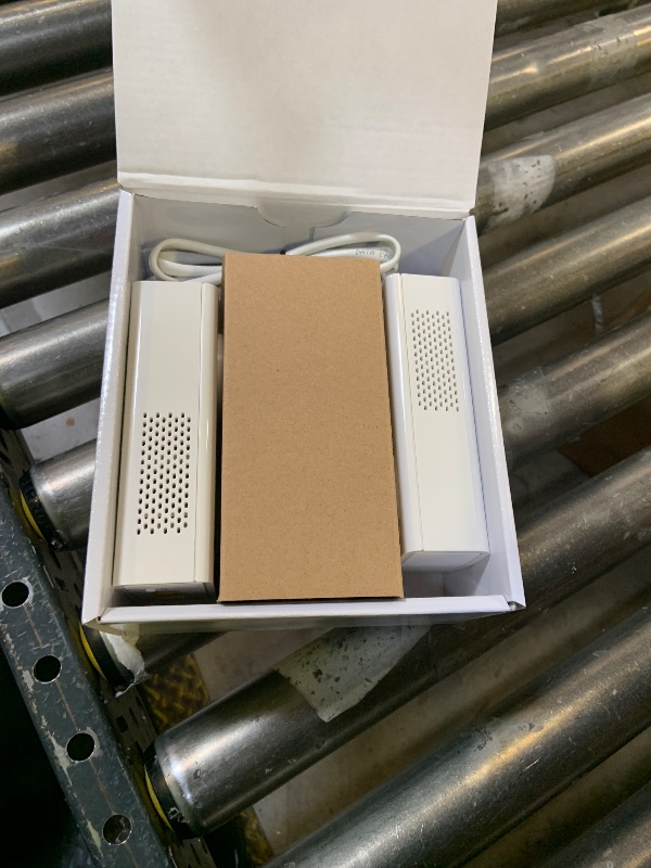 Photo 1 of NETGEAR Powerline Adapter Kit, 2000 Mbps Wall-Plug, 2 Gigabit Ethernet Ports with Passthrough + Extra Outlet (PLP2000-100PAS), uses Your existing Internet Service via Household Wiring