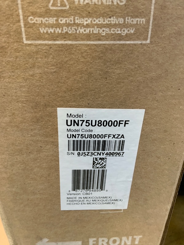 Photo 1 of Samsung 75-Inch Class Crystal UHD U8000F 4K Smart TV (2025 Model) Endless Free Content, Crystal Processor 4K, MetalStream Design, Knox Security, Alexa Built-in