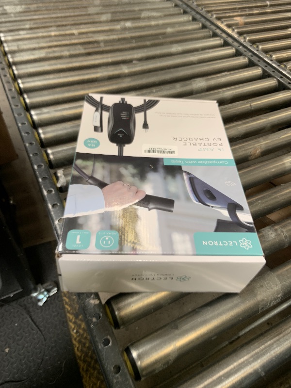 Photo 1 of Lectron Level 1 Tesla Charger - 120V, 15 Amp, NEMA 5-15 Plug, 16 ft Extension Cord - Portable Electric Car Charger for Tesla - Compatible with All Tesla Models X/Y/3/S/Cybertruck