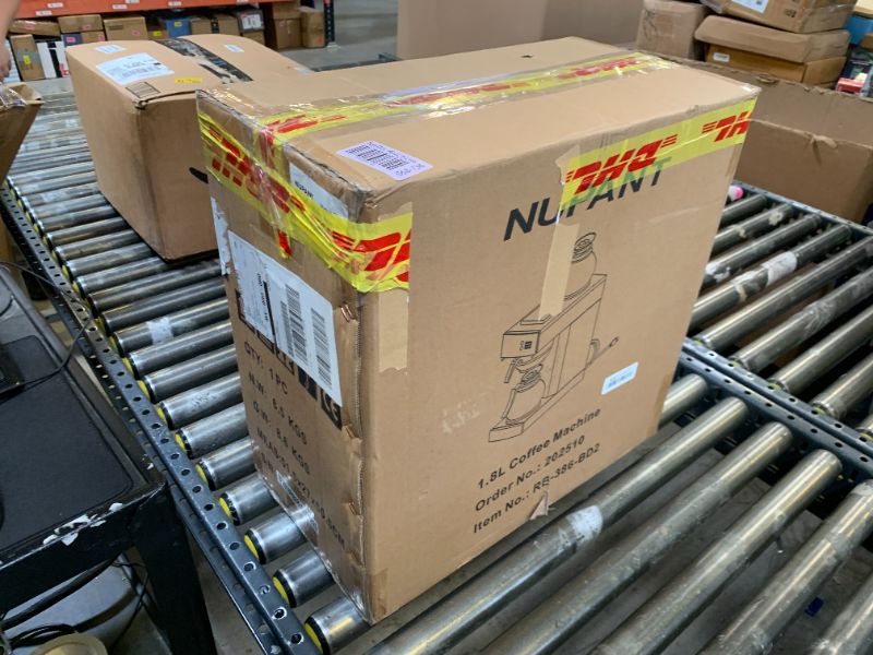 Photo 1 of NUPANT 12-Cup Coffee Maker 1.8L Commercial Drip Coffee Maker Pour Over Coffee Machines with 2 Glass Carafes and 2 Warmers Plate Stainless Steel Coffee Brewer for Cofe Bar and Restaurant