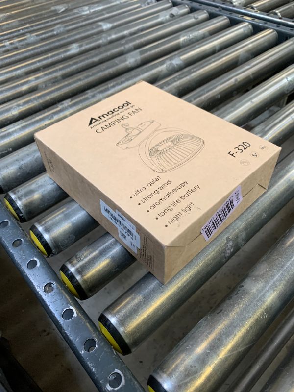 Photo 1 of 10000mAh Battery Operated Camping Fan with LED Light-7 inch USB Fan with Hanging Hook for Tent Car RV Hurricane Emergency Outage