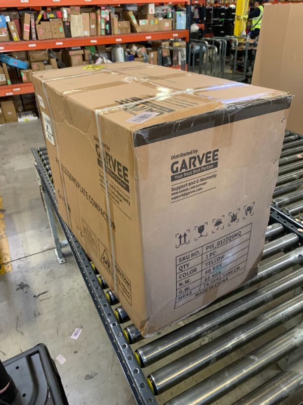 Photo 1 of GarveeHome 7HP Plate Compactor Rammer, 212CC Gas Engine, 4200lbs Vibratory Compaction Tamper, 22.1x15.9 in Plate Force Rammer, 5600 VPM Pavement Compactor, Jumping Jack Tamper for Walkways, Paving