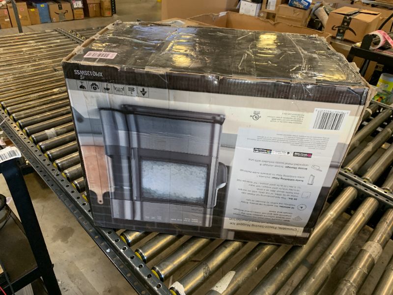 Photo 1 of GE Profile Opal 2.0 Ultra Nugget Ice Maker with Side Tank and Scale Inhibiting Filter, Scoop Included, 38 lbs in 24 Hours, Pellet Ice Machine with WiFi & Smart Connected, Stainless Steel