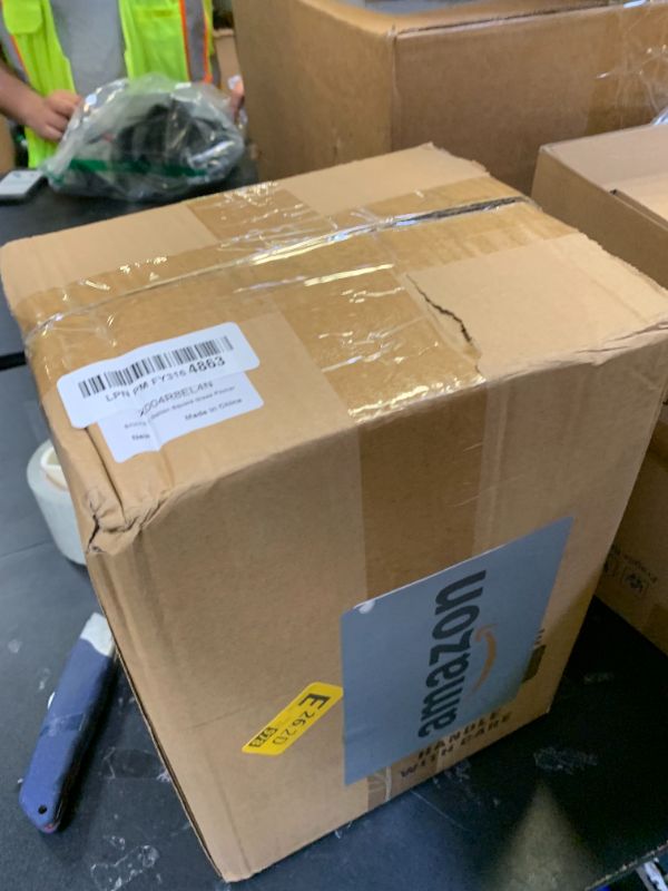 Photo 1 of 1 Gallon thickened Square Glass Pitcher with Lid, Classic Stripes Water Pitchers for Fridge, Borosilicate Glass Carafe for Hot/Cold Brew Drink, Extra Large Jug with Handle for Iced Tea, Coffee, Juice