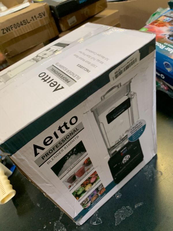 Photo 1 of Aeitto Blender for Kitchen, 68 Oz Large Capacity Professional Countertop Blender, 1500-Watt Smoothie Blender for Ice Crush, Frozen Drinks, Black