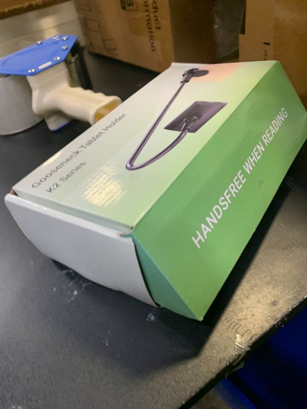 Photo 1 of Kefotic Gooseneck Tablet Holder for Kindle Reading in Bed with Page Turner Remote, Hands Free Desk Bedside Lazy Arm Stand for Kindle Accessories, Gifts for Readers