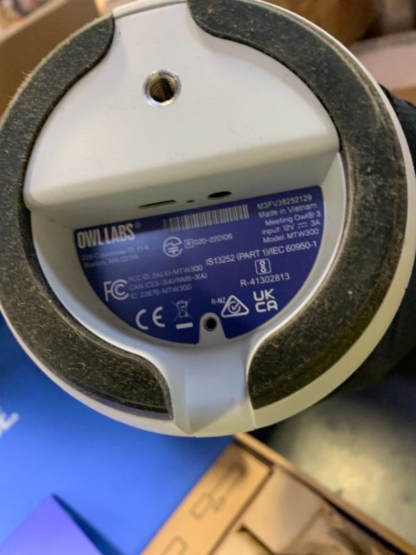 Photo 1 of Owl Labs Meeting Owl 3 - 360° 1080p HD Conference Room Camera, AI-Driven Speaker-Tracking, 18-Foot Mic Pickup - Certified for Microsoft Teams - Works with Zoom, Google Meet - Plug & Play Setup