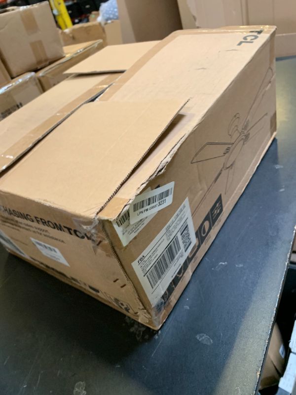 Photo 1 of TCL Ceiling Fans with Lights, 52 Inch Low Profile Ceiling Fan with Light and Remote Control, Flush Mount, DC Reversible Motor, Noiseless, 6 Speeds Ceiling Fan for Bedroom (White)