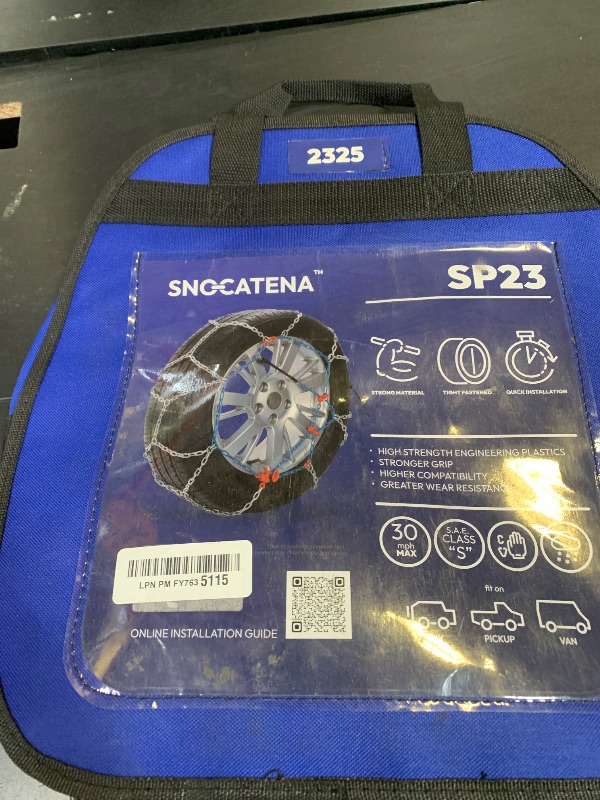 Photo 1 of SNOCATENA Snow Chains for Cars, SUVs & Pickup Trucks – Quick Fit, Easy Installation, Reusable Universal Tire Chains for Winter Emergency Traction (Set of 2)