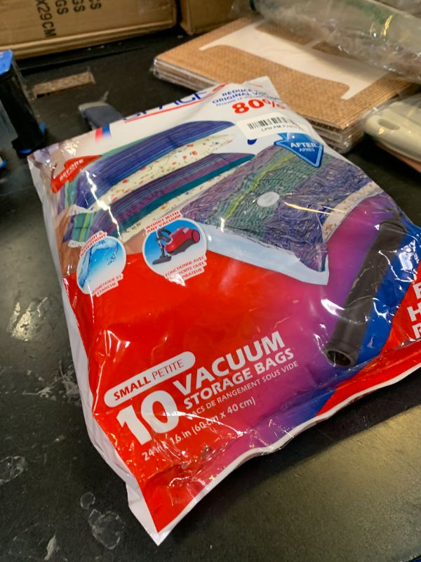 Photo 1 of 10 Pack Small Vacuum Storage Bags for Comforters, Blankets & Clothes – Vacuum Sealed Compression Bags with Hand Pump – Space Saver Storage Bags for Bedding, Moving, Travel & Organization