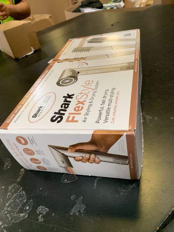 Photo 1 of Shark HD430REF (Refurbished) FlexStyle Air Styling & Drying System, Powerful Hair Dryer Brush & Multi-Styler with Auto-Wrap Curlers, Paddle Brush, Oval Brush, Concentrator Attachment, Stone (Renewed)