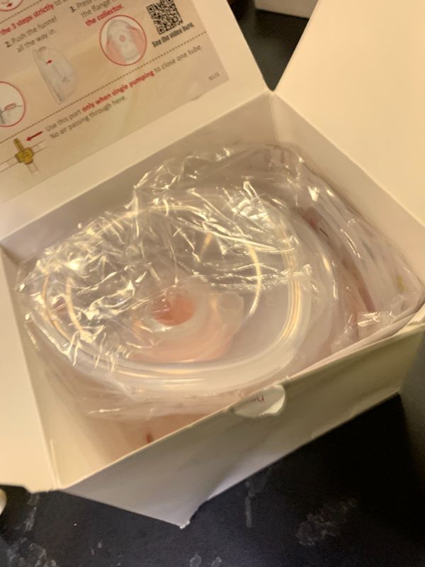 Photo 1 of Nenesupply Handsfree Wearable Breastmilk Collection Cara Cups Caracups Compatible with Spectra S1 S2 9 Plus Breast Pumps 24mm Silicone Flanges Replacement for Spectra Pump Parts 19 21mm Inserts