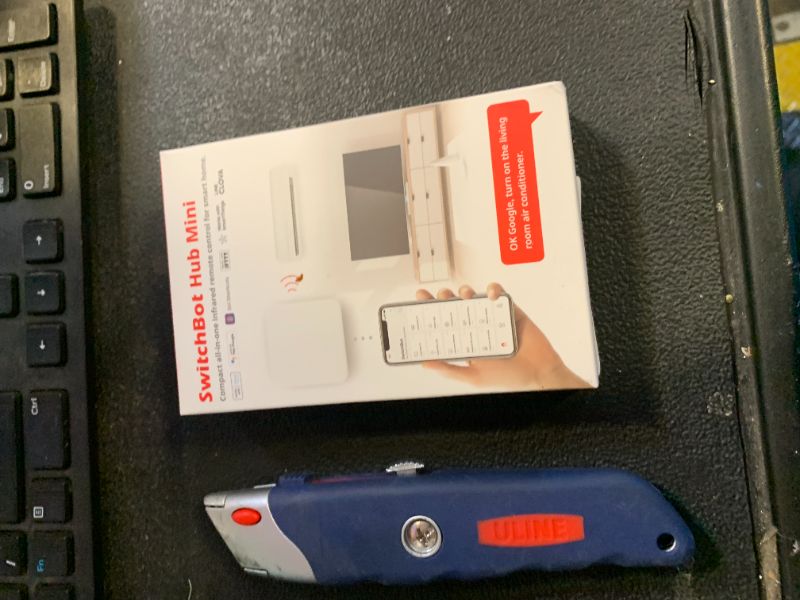 Photo 1 of SwitchBot Hub Mini Smart Remote - IR Blaster, Link SwitchBot to Wi-Fi (Support 2.4GHz), Control TV, Air Conditioner, Compatible with Alexa, Google Home, IFTTT (White)