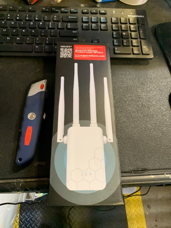 Photo 1 of WiFi Extender Internet Booster, Long Range Repeater Wireless Routers Amplifier, Mesh Wi-Fi 80% Faster | Broader Than Ever, Support More Network Devices at Home, 1 Tap Setup