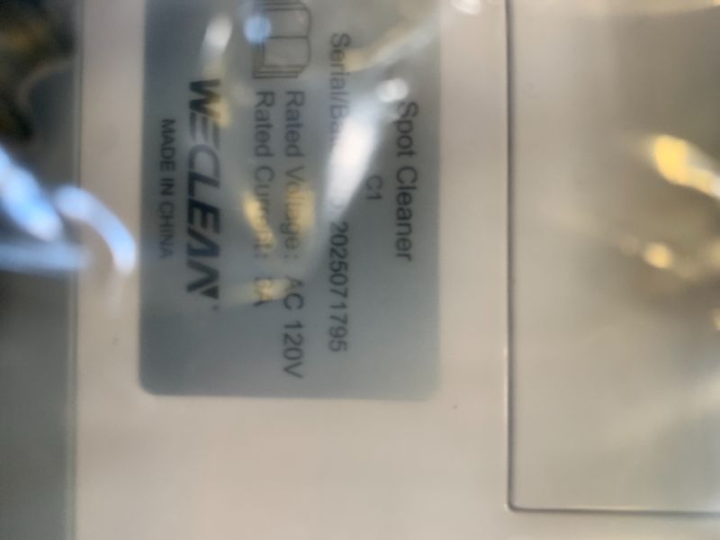 Photo 1 of **USED, INCOMPLETE** WECLEAN C1 Portable Extractor for Couch and Carpet Cleaner Upholstery Cleaner for Deep Cleaning