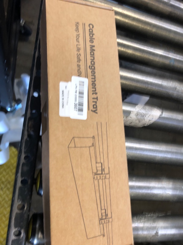 Photo 1 of [Upgraded] Large Under Desk Cable Management Tray, Cinati Cable Management Under Desk No Drill, 28.4" Fabric Cord Hider for Wire Organizer, Cord Organizer for Office, Home - Supports Up to 30lbs Black