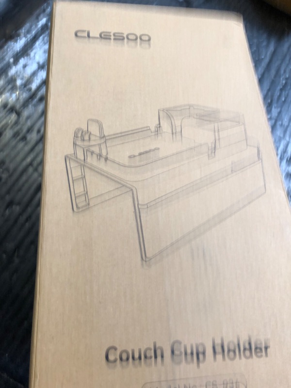 Photo 1 of Couch Arm Cup Holder CLESOO Couch Arm Tray Anti-Slip Couch Cup Holder Silicone Sofa Armrest Tray Dual Side Pocket Couch Drink Holder Sofa Caddy Arm Remote Holder Snack Caddy with Phone Holder Blue