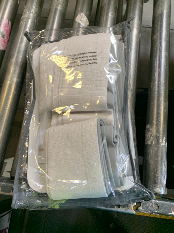 Photo 1 of 100% Blackout Shield Linen Look Textured Pinch Pleated Curtains Blackout Drapes 84 Inch Long 2 Panels Set, Faux Linen Blackout Curtains for Bedroom & Living Room, 40" W x 84" L, Beige