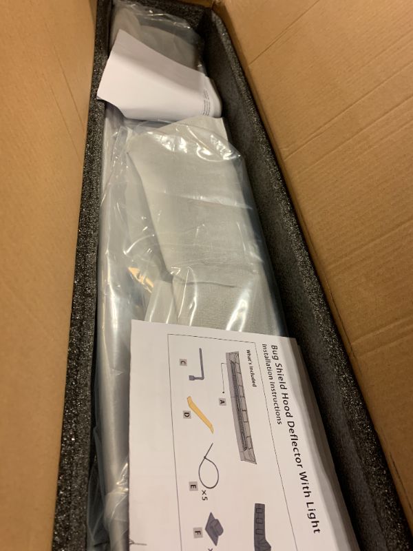 Photo 1 of Mabett Hood Deflector Protector with 3 Pcs LED Grille Lights for Ford Maverick 2022-2025 Accessories, Hood Shield Replacement with Waterproof Amber Trim Lamp for Maverick