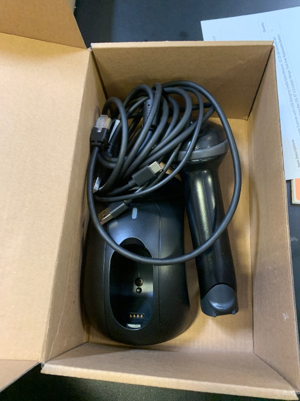 Photo 1 of TEEMI Bluetooth Barcode Scanner with USB Charging Cradle Data Receiver, 1D 2D QR Wireless Bar Code Reader for iOS Android Windows Mac OS, BT 5.0 Longer Range, Tool-Free Replaceable Battery