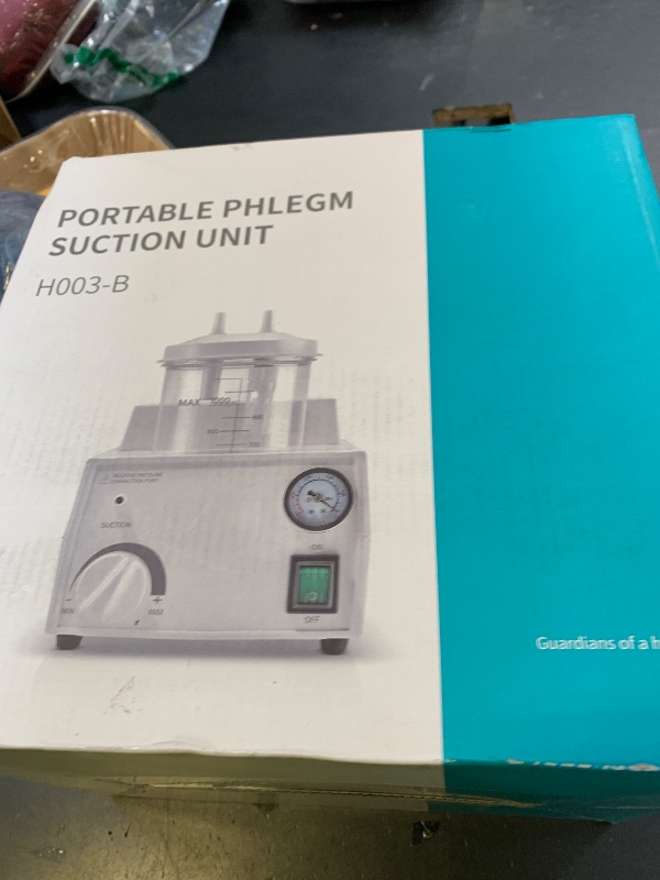 Photo 1 of Jeogejin Portable Veterinary Suction Machine for Home Use with 1000ml Capacity, 110V Electric Suction Machine