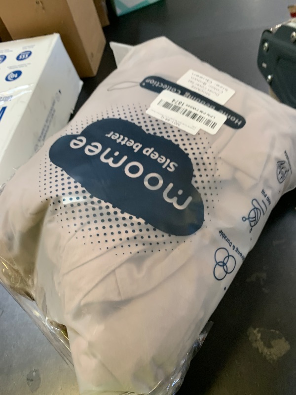 Photo 1 of MooMee Bedding Duvet Cover Set 100% Washed Cotton Linen Like Textured Breathable Durable Soft Comfy (Solid Brown, Queen 90"x90")