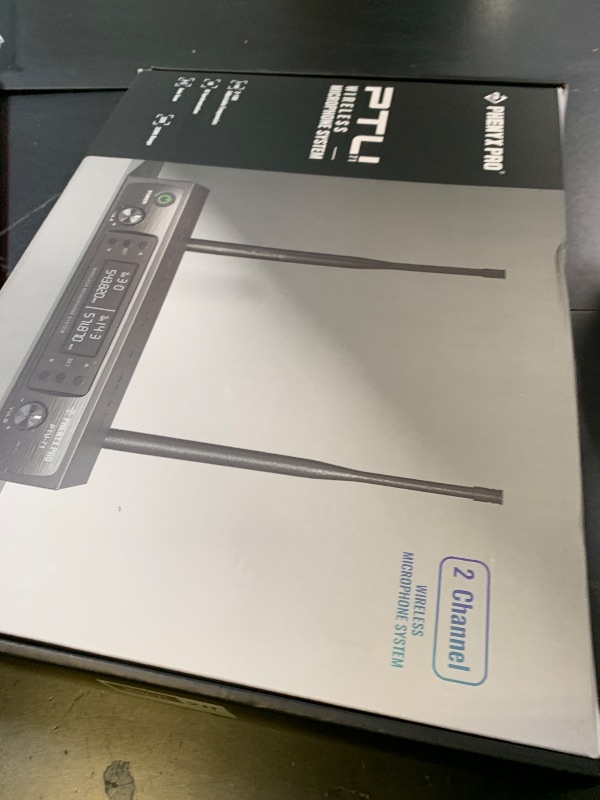 Photo 1 of Phenyx Pro Wireless Microphone System, Dual Wireless Mics,w/ 2 Handhelds, Auto Scan,2x100 UHF Frequencies,328ft Range,Dynamic Microphone for Singing, Karaoke, Church(PTU-71-2H)
