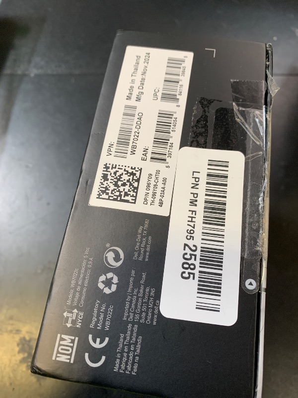 Photo 1 of Dell UltraSharp Webcam - WB7022 - 4K UHD - Large Sony STARVISTM CMOS sensor, Advanced AI auto framing