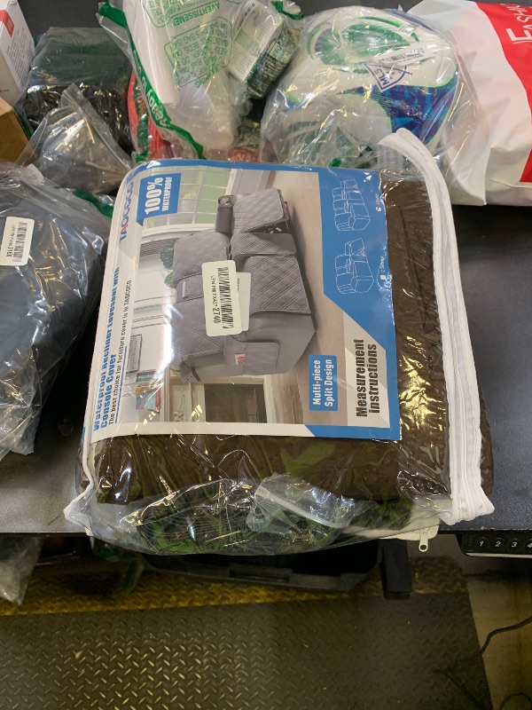 Photo 1 of TAOCOCO Loveseat Recliner Cover with Center Console, 100% Waterproof Pet Cover for Dual Recliner with Straps Design, Split Reclining Loveseat Covers Furniture Pet&Kids Protector (2 Seater, Chocolate)