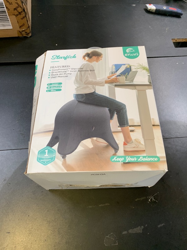 Photo 1 of ENOVI Starfish Yoga Ball Chair, Exercise Ball Ergonomic Design for Office and Home, Relieve Back Pain, 20IN, FG