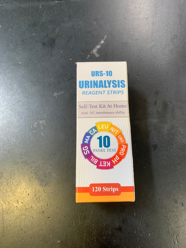 Photo 1 of 10-in-1 Urine Test Strips - 120 CT | Comprehensive Urinalysis for LEU, NIT, URO, PRO, pH, KET, BIL, SG, Calcium, and Microalbumin | Home Urinalysis Test Strips for Bladder and Urinary Tract Infections