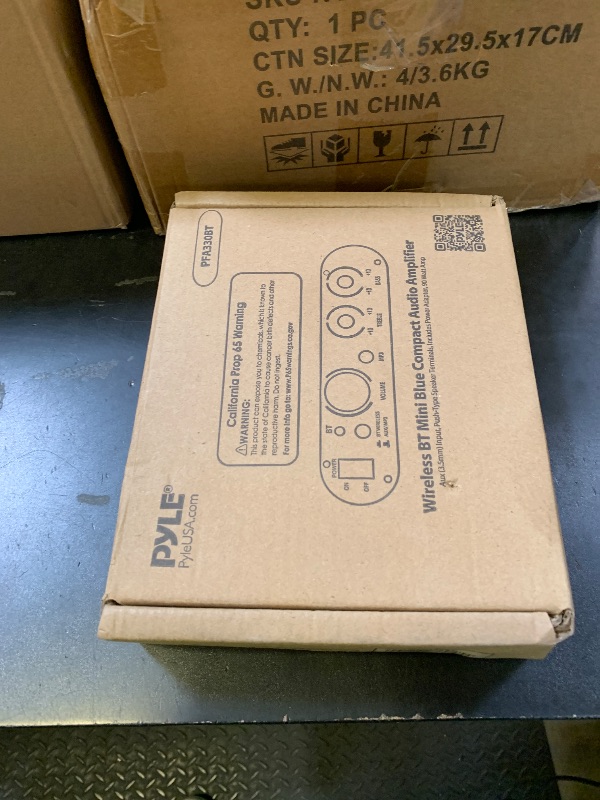 Photo 1 of Pyle Wireless Bluetooth Home Audio Amplifier - 90W Dual Channel Mini Portable Power Stereo Sound Receiver w/ Speaker Selector, RCA, AUX, LED, 12V Adapter - For Smartphone PA, Studio Use - PFA330BT