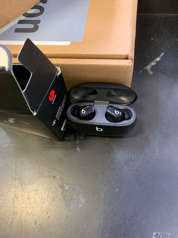 Photo 1 of Beats Studio Buds - True Wireless Noise Cancelling Earbuds - Compatible with Apple & Android, Built-in Microphone, IPX4 Rating, Sweat Resistant Earphones, Class 1 Bluetooth Headphones - Black