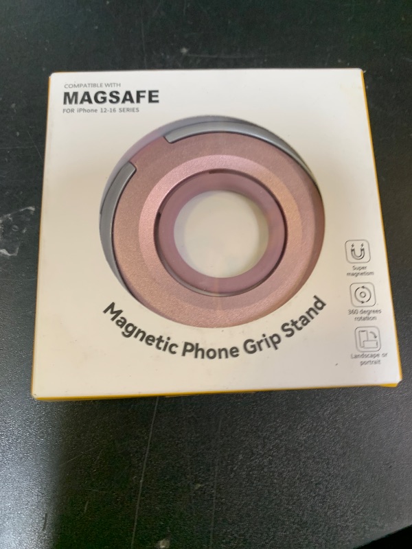 Photo 1 of [2025 Upgrade] Magnetic Phone Grip for MagSafe, 360° Rotation Phone Ring Grip Stand, Finger Kickstand Two-Sided Magnet Compatible with iPhone 17/16/15/14/13/12/11 Pro/Max MagSafe Accessories