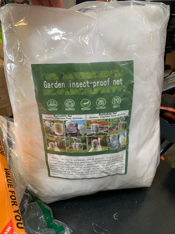 Photo 1 of 1 Pack Extra-Large Fruit Tree Netting Covers for Birds and Squirrels(15X15ft) –Bird Nets for Fruit Trees with Zipper and Drawstring, Extra Large Durable Mesh Garden Netting to Protect Fruit Trees