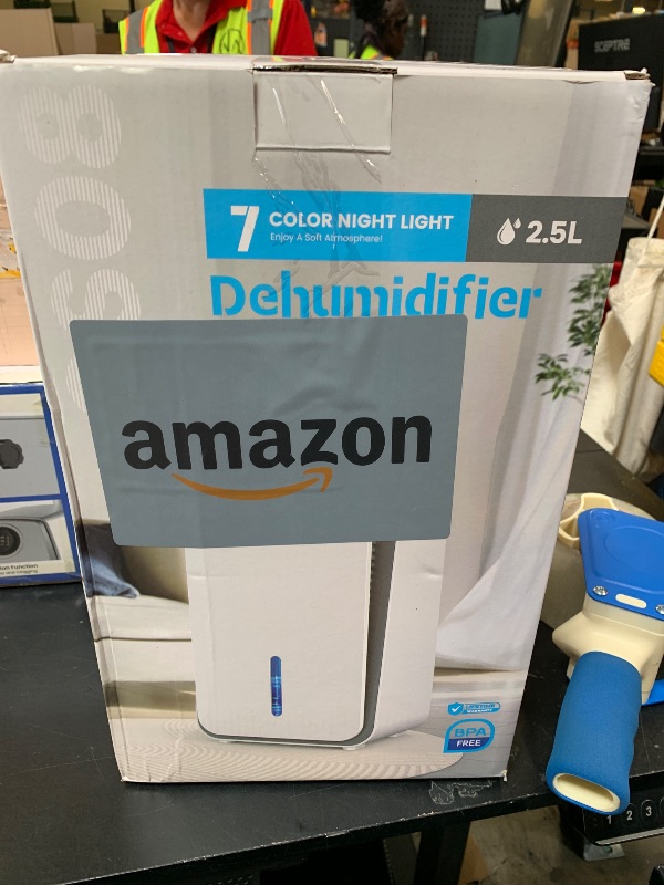 Photo 1 of Dehumidifier for Home, Quiet Portable Dehumidifier with Auto Shut Off, 7-Color LED Light for Basement, Bedroom, Bathroom