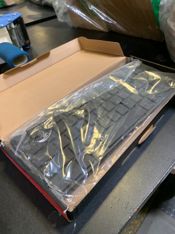 Photo 1 of abucow 60% Mechanical Keyboard with Blue Backlight 68-Key Gaming Keyboard White-Light Blue Keycaps - Red Switches for a Premium Typing and Gaming Experience on PC and Mac (Gray-Black)