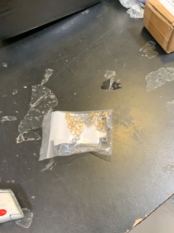 Photo 1 of 100 PCS Column Bail Beads, Stainless Steel Ring Hanger Links Connectors, 4mm Inner Diameter, Gold Silver Pendant Bails for Jewelry Making