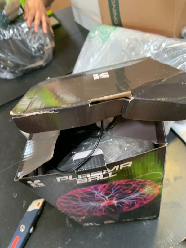 Photo 1 of Katzco 7 Inch Plasma Ball Lamp - Touch and Sound Sensitive Electric Globe with Lightning Effects - Plug-in Energy Ball for Parties, Room Decor, and STEM Learning - Static Electricity Sphere for Kids